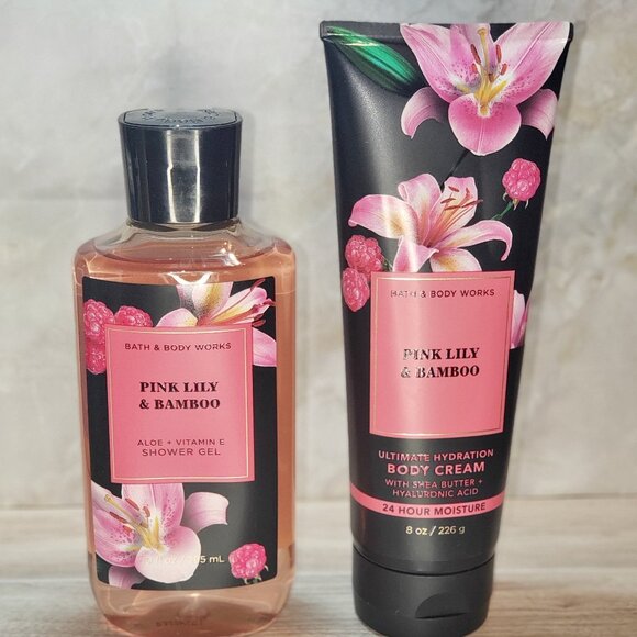 🆕Bath & Body Works Pink Lily & Bamboo Bundle/Lot - Picture 2 of 3